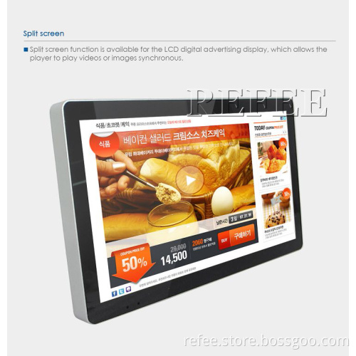 Refee android OS with open root with wireless WIFI LAN(RJ45),HDMI output,USB,SD,32inch lcd digital signage